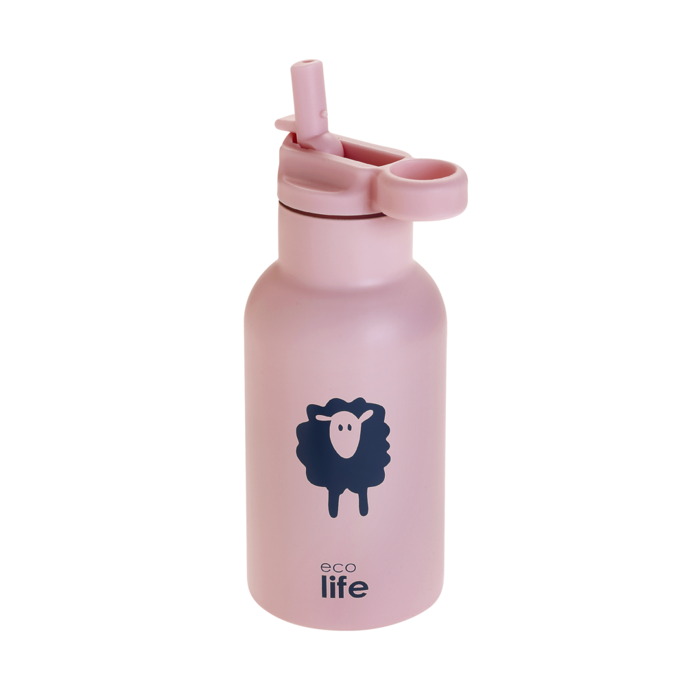Ecolife ροζ ατσάλινο παγούρι