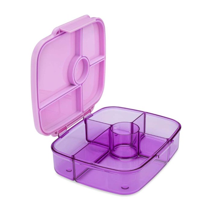 Μωβ Lunchbox φαγητού με χωρίσματα
